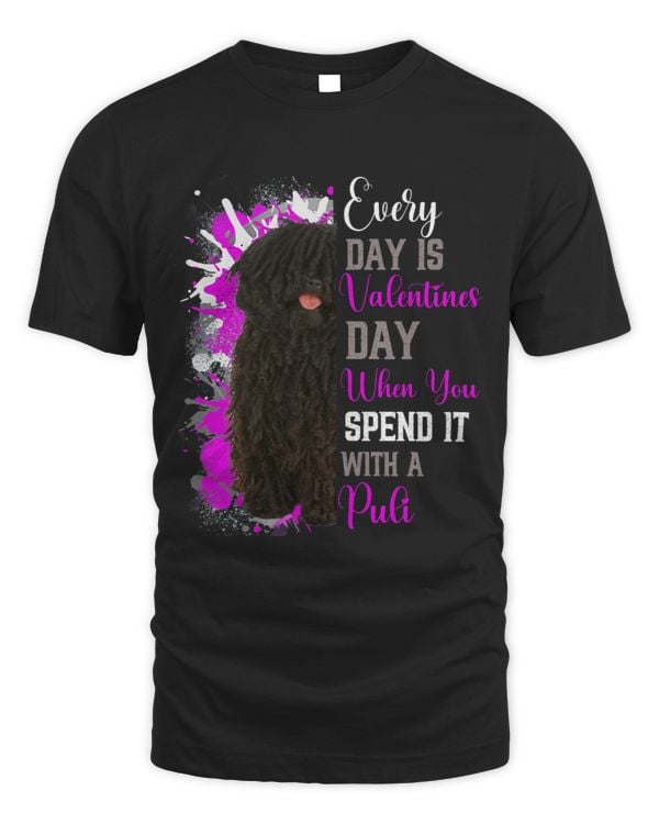 Funny Valentines Day Puli Mom Mother Dog Doggie Puppy Black
