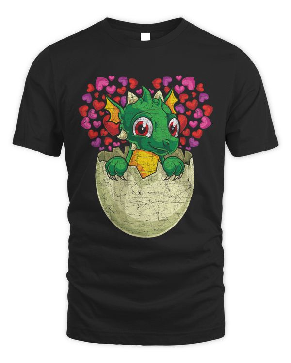 Cute Dragon Lover Heart Fantasy Animal Lover Dragon