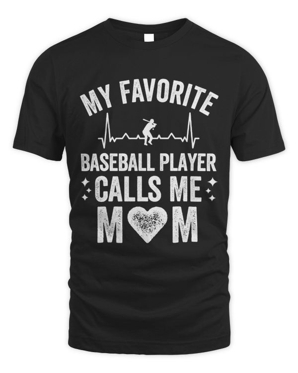 Mens Funny Baseball Heartbeat For Baseball Players Softball Mom