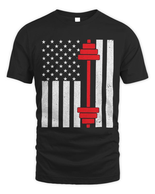 Cool American Flag Barbell Workout Gear