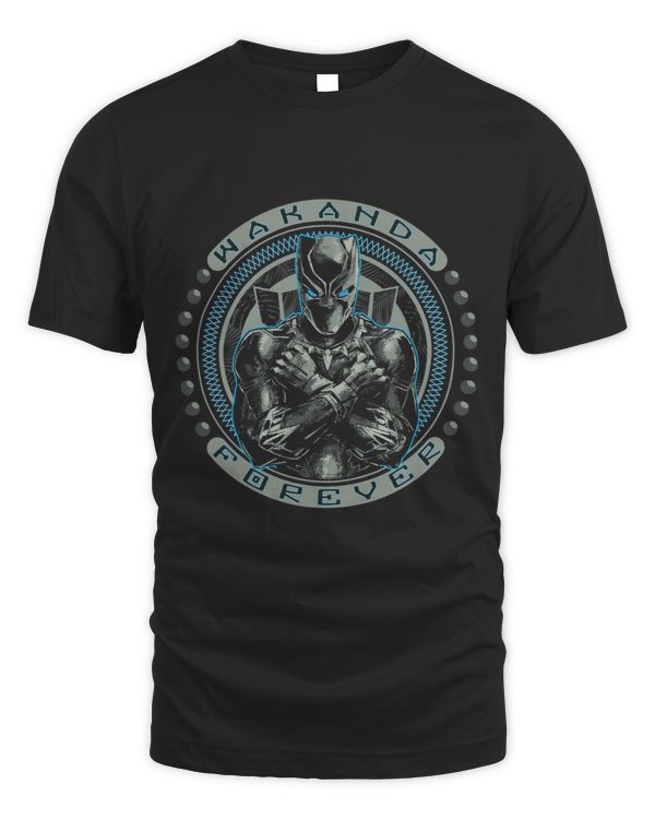 Marvel Black Panther TChalla Wakanda Forever Black