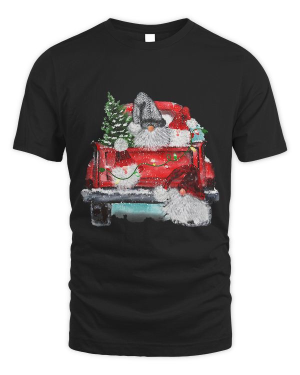 Merry Christmas Gnomes Santa Claus Red Truck Xmas Tree92