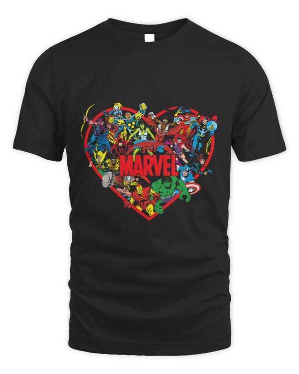Marvel Valentines Day Group Shot Heart Mashup
