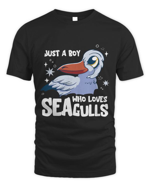 Seagull Just A Boy Who Loves Seabird Orange Beak Terns