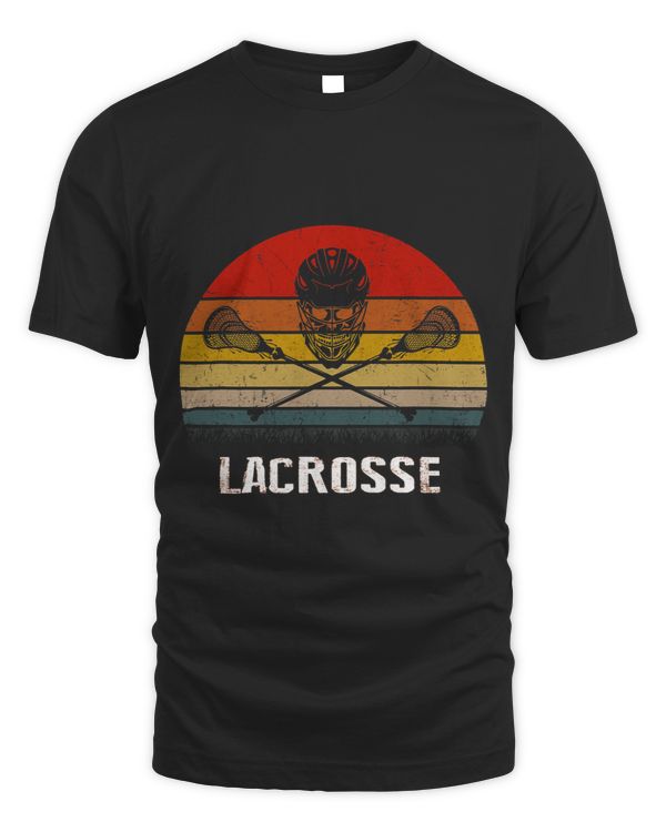 Retro Lacrosse Vintage Gift LAX Funny Tee