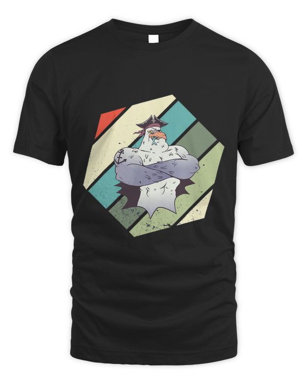 Seagull Retro Vintage Hexa Seagull Lover Pirate Seabird Gull