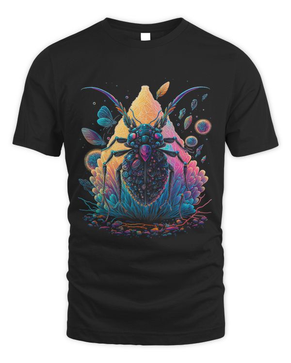 Esoteric Insect Bug Art Crystals Illustration Design
