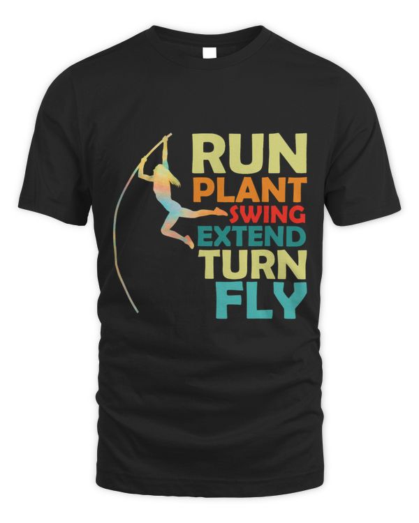 Run Plant Swing Extend Turn Fly Pole Vaulting