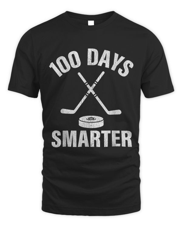 100 Days Smarter School Hockey Sport Teacher Student Gift