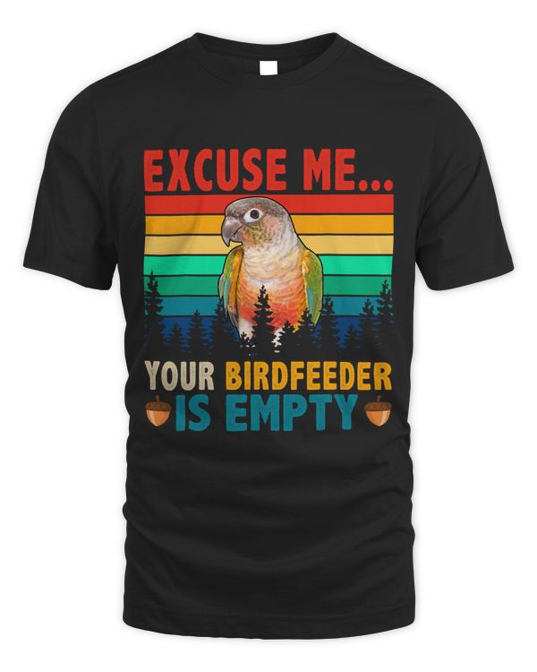 Vintage Your Birdfeeder Is Empty Cute GreenCheeked Parakeet