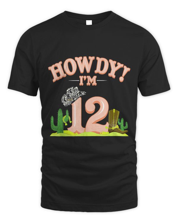 Howdy Im 12 Cowboy Cowgirl Western 12th Birthday Costume