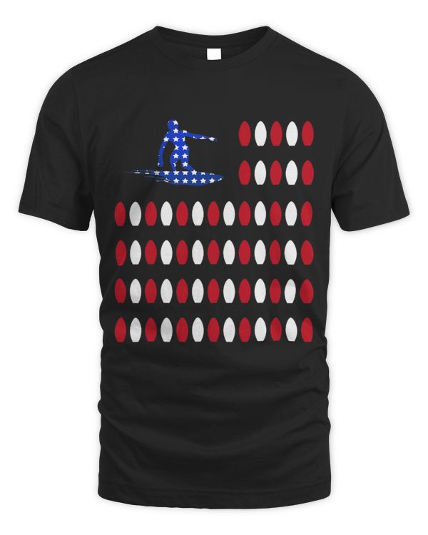 Skimboard American Flag Patriotic USA Skimboarding Water