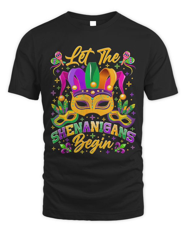 Let The Shenanigans Begin Mask Mardi Gras Canival Costume