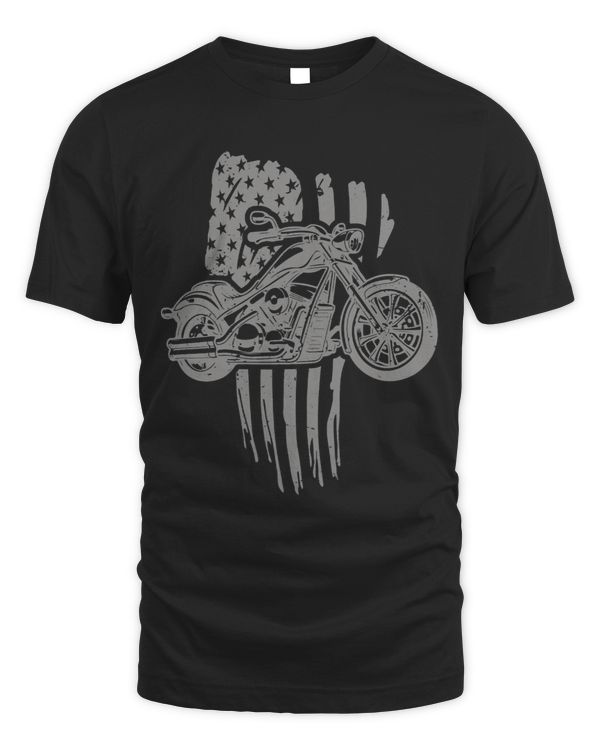 US Motorcycle American Flag 4th of July Fathers Day Riders