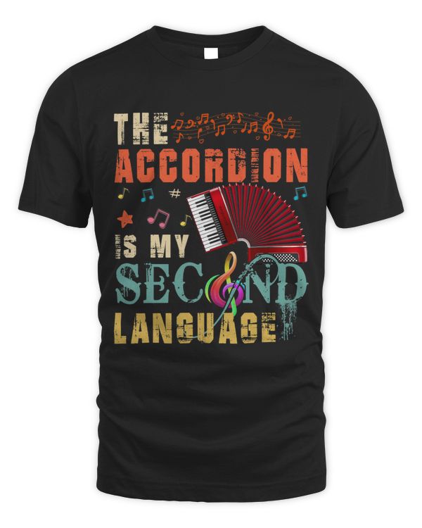 Vintage The Accordion Is My Second Language Instrumentalist