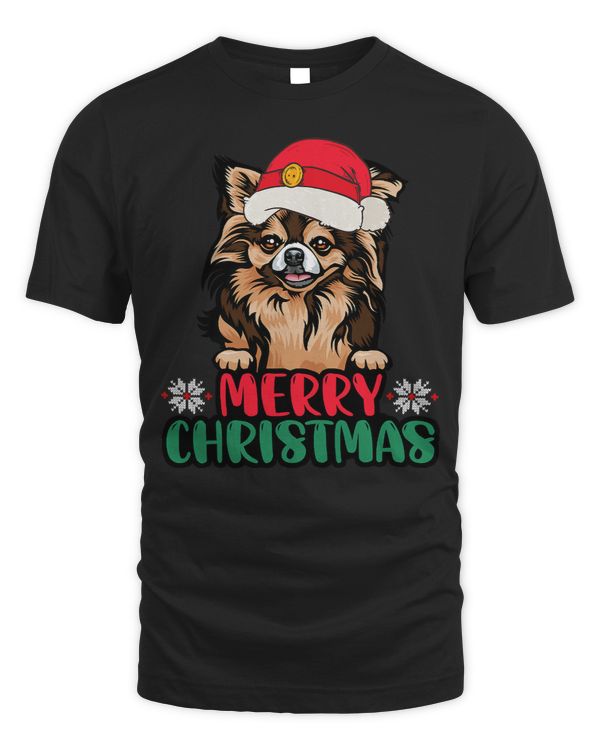 Chihuahuas Long Haired Christmas funny Dog Lover Owner 55 Chihuahua Dog