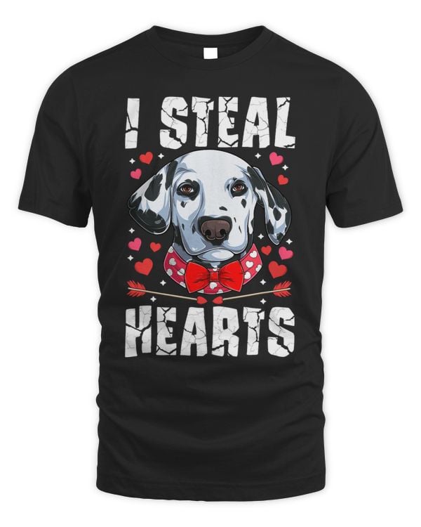Cute Dalmatian Dog I Steal Hearts Dalmatian Valentine Dog Costume 3 Dalmatians Dog