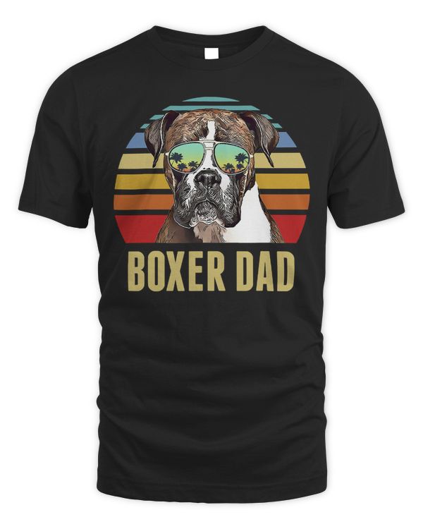 Boxer Best Dog Dad Ever Retro Sunset Beach Vibe 300 Boxers Boxers Dog