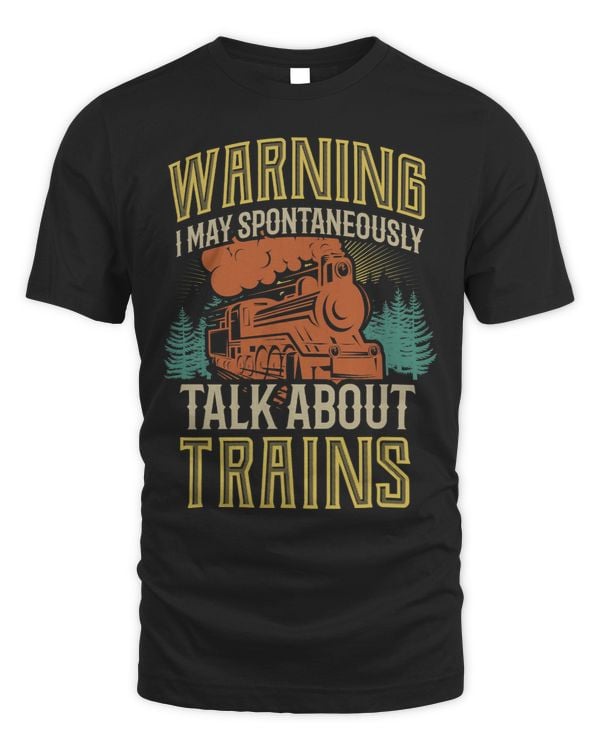 Vintage Train Funny Railway Locomotive Railroad Trains Gift
