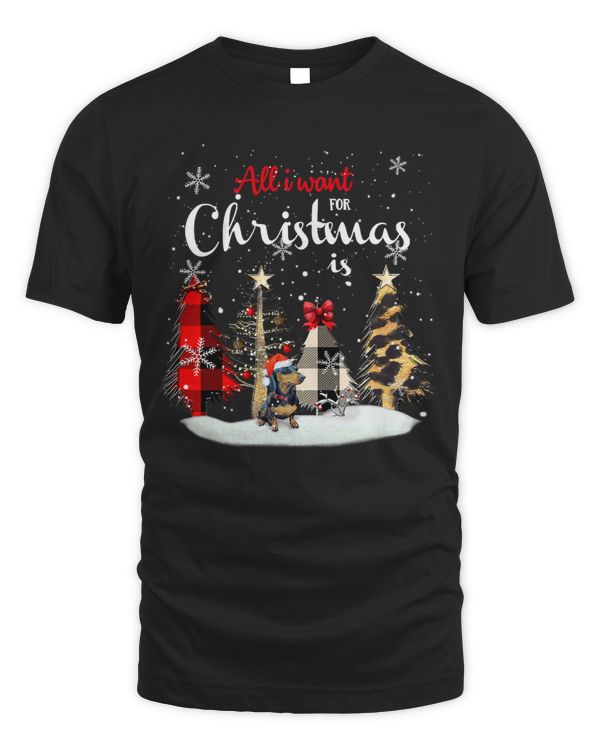 Wiener Funny Dachshund All I Want For Christmas Is Dogs 144 Dachshund Doxie