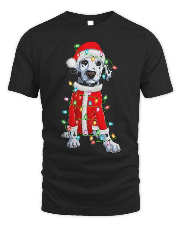 Dalmatian Lover Xmas Lighting Santa Christmas 233 Dog Lover Dalmatians Dog