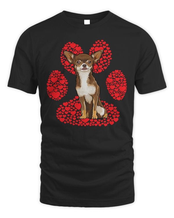 Chihuahuas Valentine's Day Paw 206 Chihuahua Dog