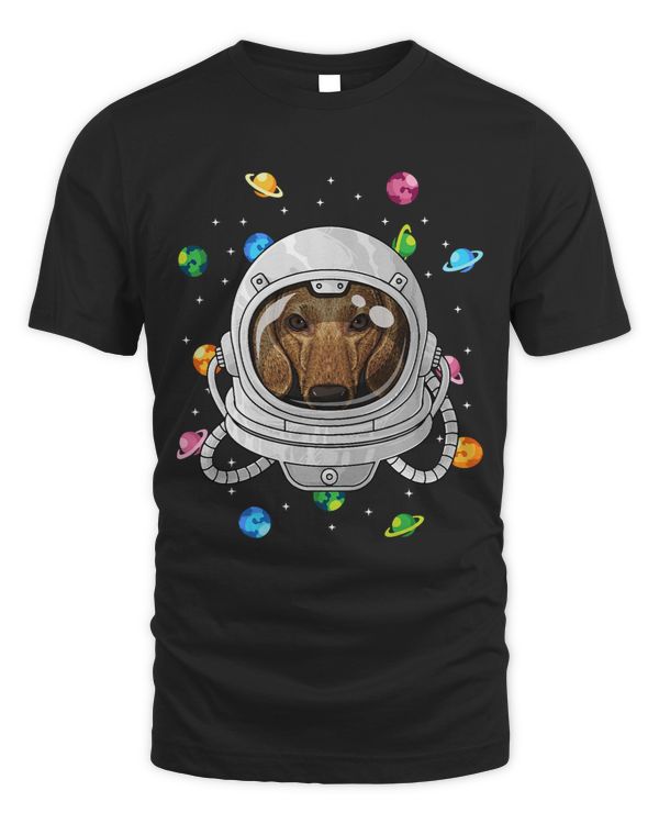 Wiener Astronaut Dog Deep In Space Cosmic Universe Dachshund Doxie