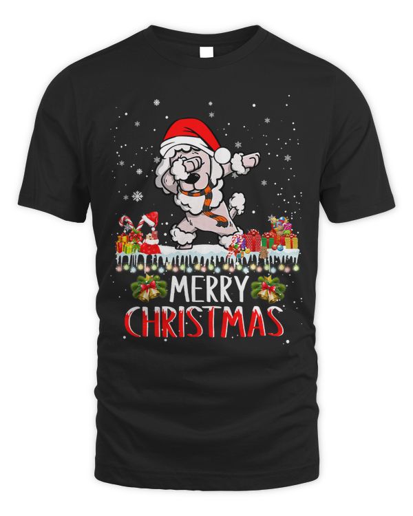 Poodles Dabbing Merry Christmas Pajama Costume Xmas 2021 89 Poodle dog