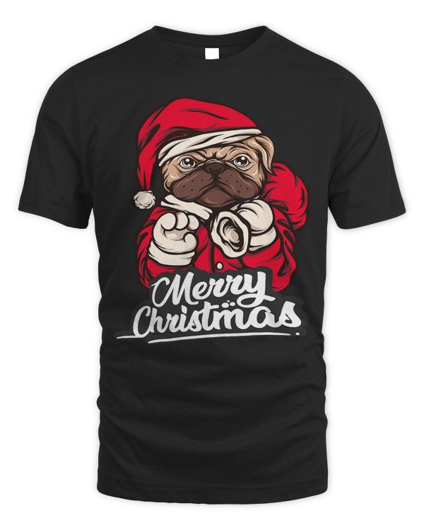 Pug Lover Cute Santa Christmas Pug Merry Christmas For Kids And Adults 251 Pugs Dog