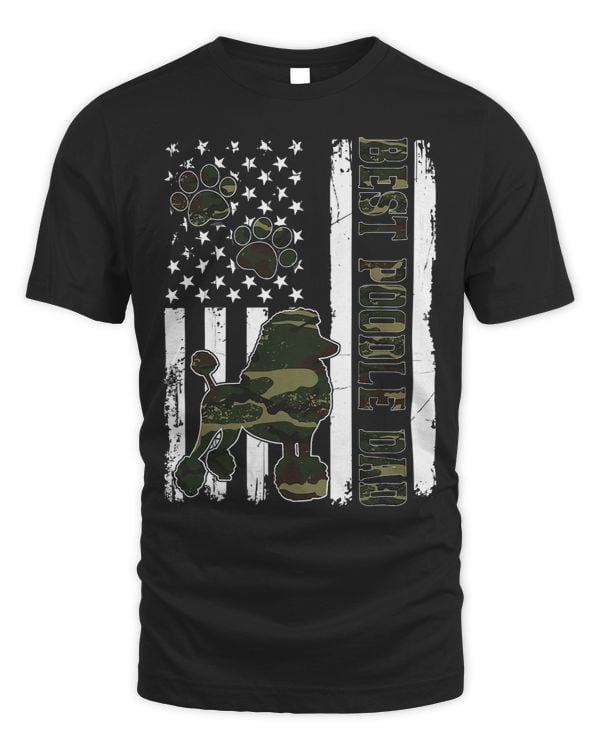 Poodles American Flag Best Poodle Dad Ever Dog Dad 184 Poodle dog