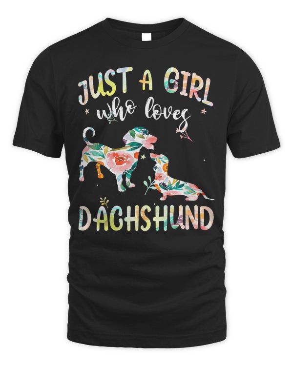 Wiener Just A Girl Who Loves Flower 65 Dachshund Doxie