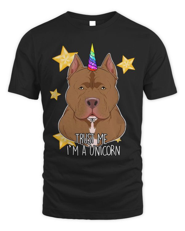 Bully Lover Dog Trust Me Im A Unicorn I Funny Pitbull 388 Pitbull Dog