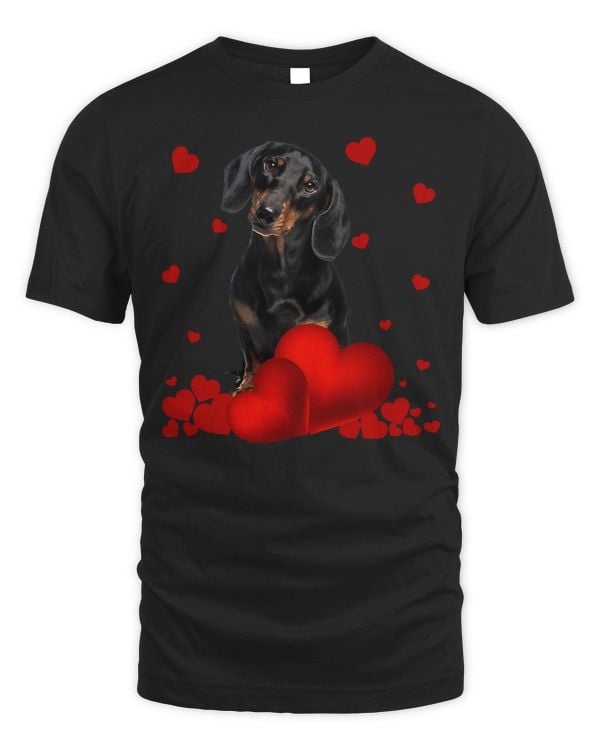 Wiener Valentines Day Love Hearts Puppy Lover 409 Dachshund Doxie