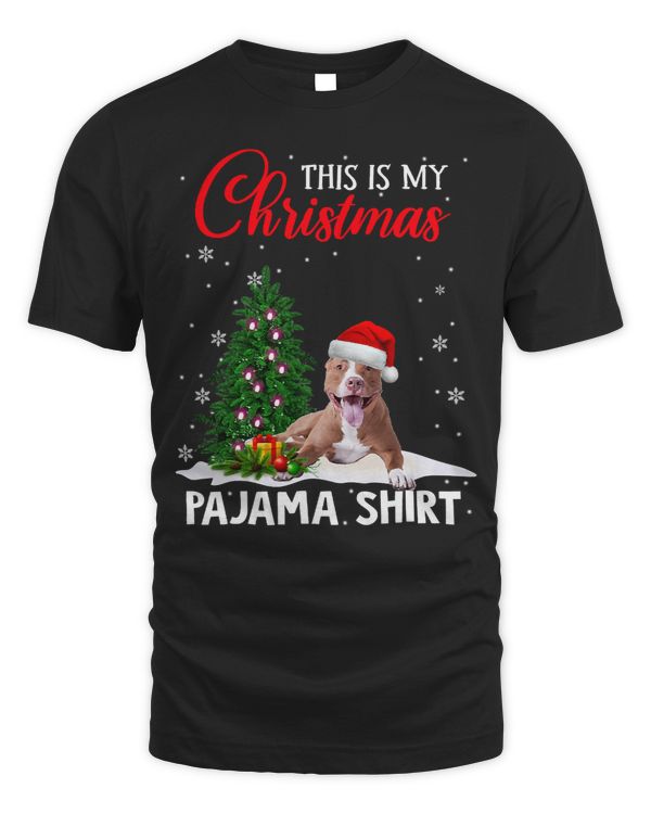 Bully Dog This Is My Christmas Pajama Pitbull Xmas Dog Lover 157 Pitbull Dog