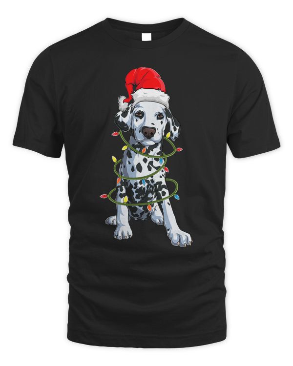 Dalmatian Santa Dalmatian Christmas Shirts Boys Girls Xmas Doggy Dalmatians Dog