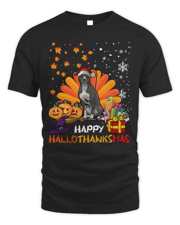Bully Lover Halloween Christmas Happy Hallothanksmas 244 Pitbull Dog