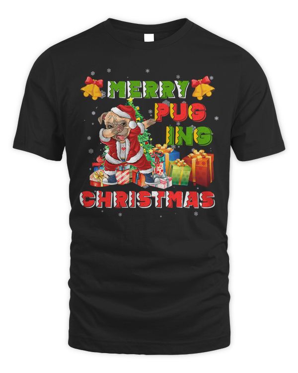 Pug Lover Merry Pugging Christmas Dog Santa Pug Xmas Girls Boys 2 Pugs Dog