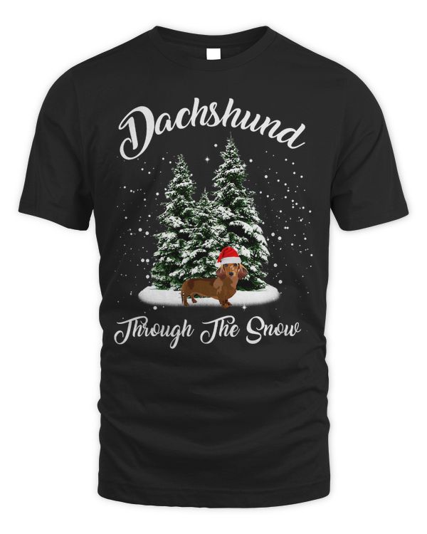 Wiener Merry Christmas Through The Snow 169 Dachshund Doxie