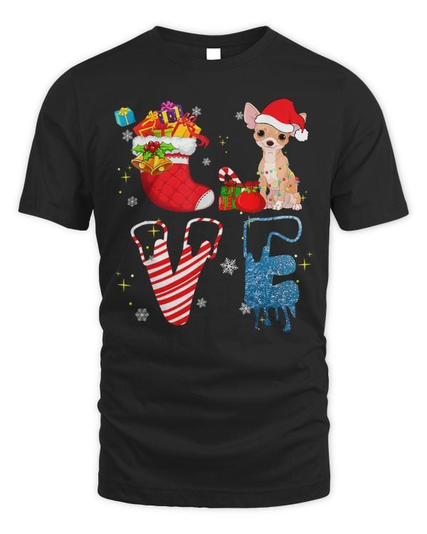 Chihuahuas Love Santa Christmas Dogs Pajamas 474 Chihuahua Dog