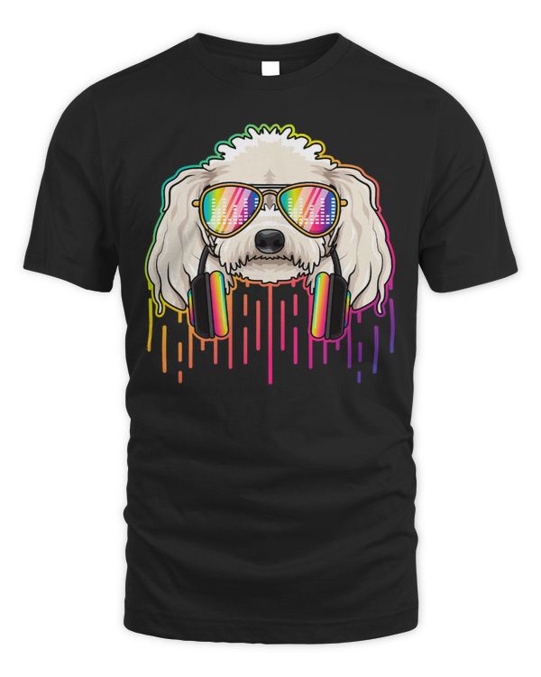 Poodles Music Poodle Dj With Headphones Musical Dog Lovers 346 Poodle dog