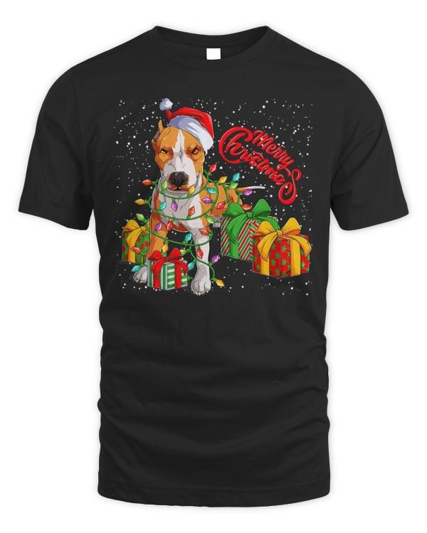 Bully Dog Santa Pitbull Light Christmas Pitbull Lover Christmas 137 Pitbull Dog