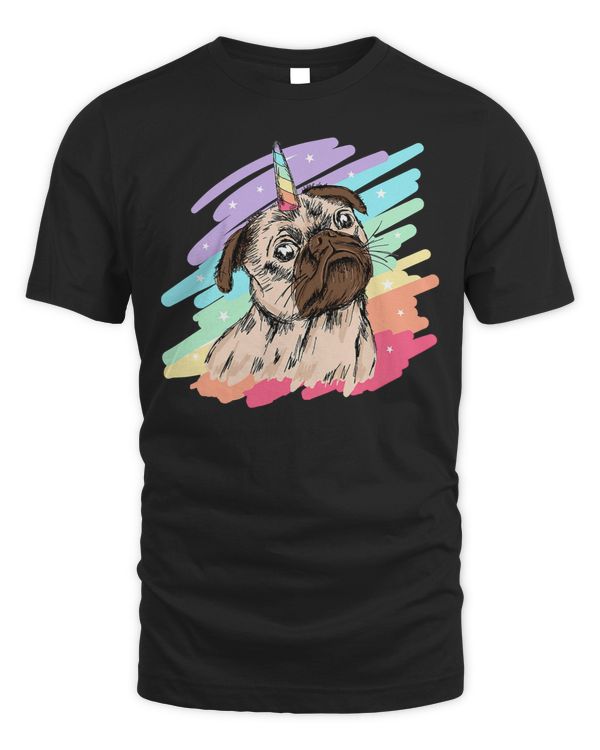 Pug Lover Unicorn Pug Unipug Pugicorn Funny DogRainbow Party BDay 25 Pugs Dog