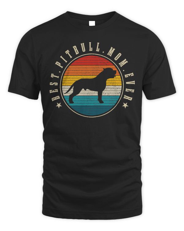 Bully Lover Dog Womens Best Pitbull Mom Ever Vintage Funny Dog Mom 388 Pitbull Dog