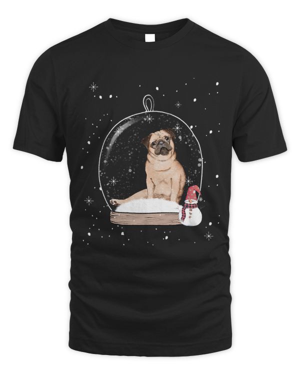 Pug Lover Christmas Snow Globe Pajama Pugs Dog