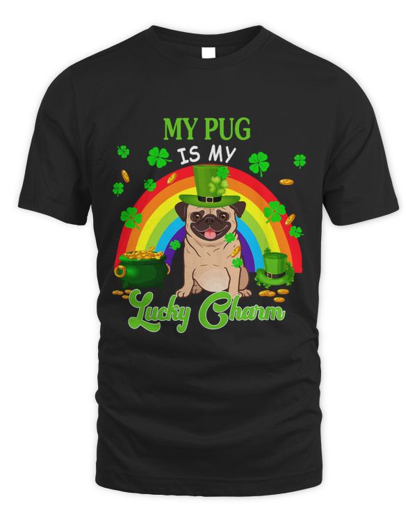 Pug Lover My Pug Is My Lucky Charm St. Patricks Day Dog Owner Pugs Dog