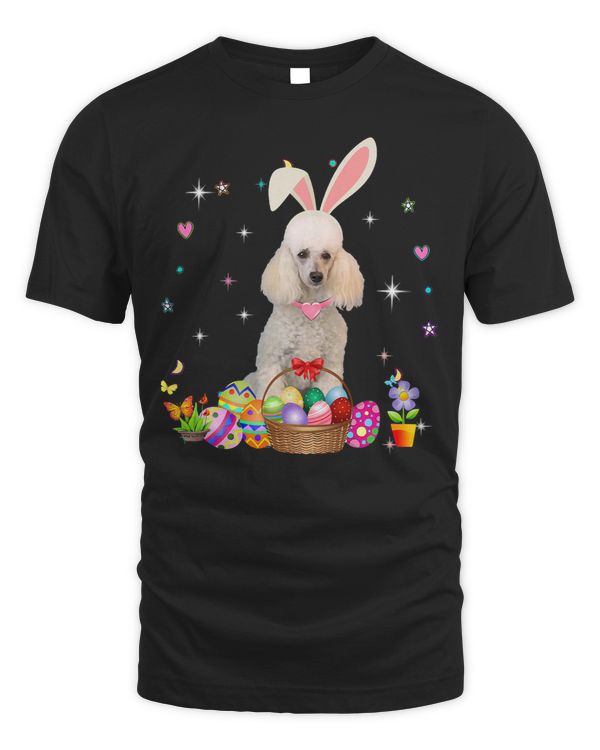 Cute Poodles Easter Day Bunny Eggs Easter Costume Womens 305 Poodle dog