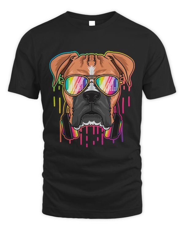 Boxer Music Boxer Dj With Headphones Musical Dog Lovers 271 Boxers Dog
