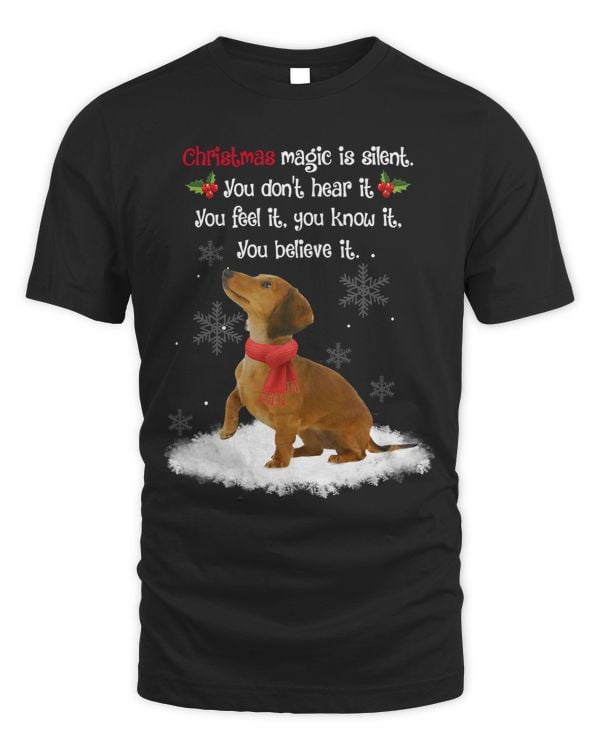 Wiener With Christmas Magic Is Silent And Feel It 67 Dachshund Doxie