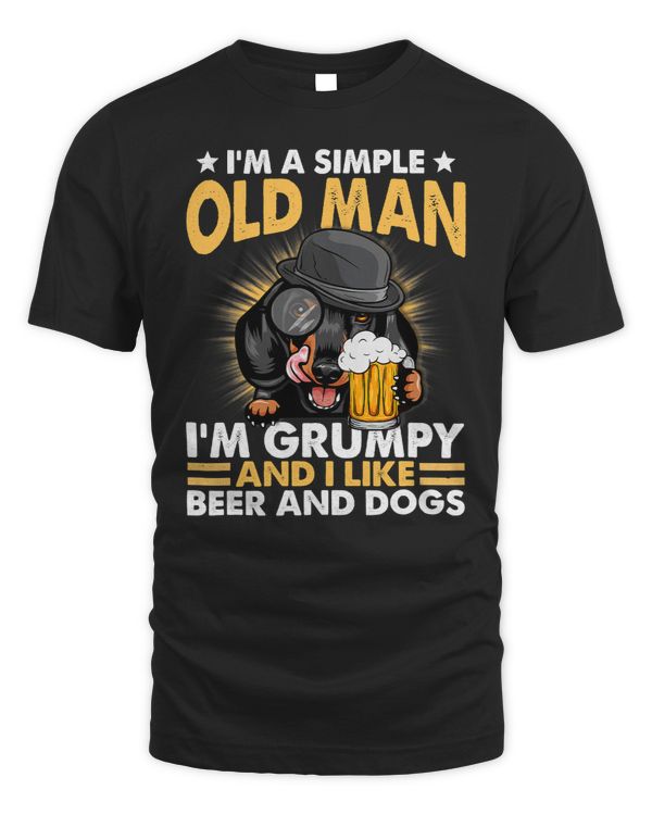 Wiener I’m A Simple Old Man I Like Beer And Dogs 56 Dachshund Doxie