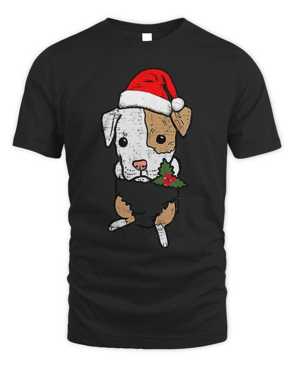 Bully Pocket Dog Pitbull Christmas Decoration Pajamas Pitty Xmas Pitbull Dog